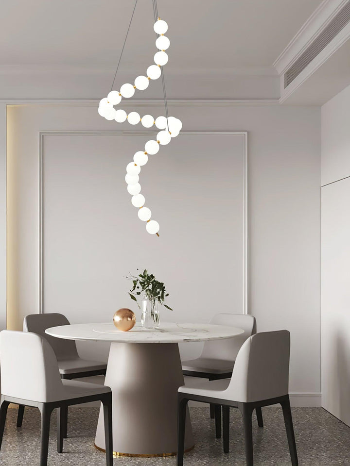 Acrylic Pearl Necklace Chandelier - Vakkerlight