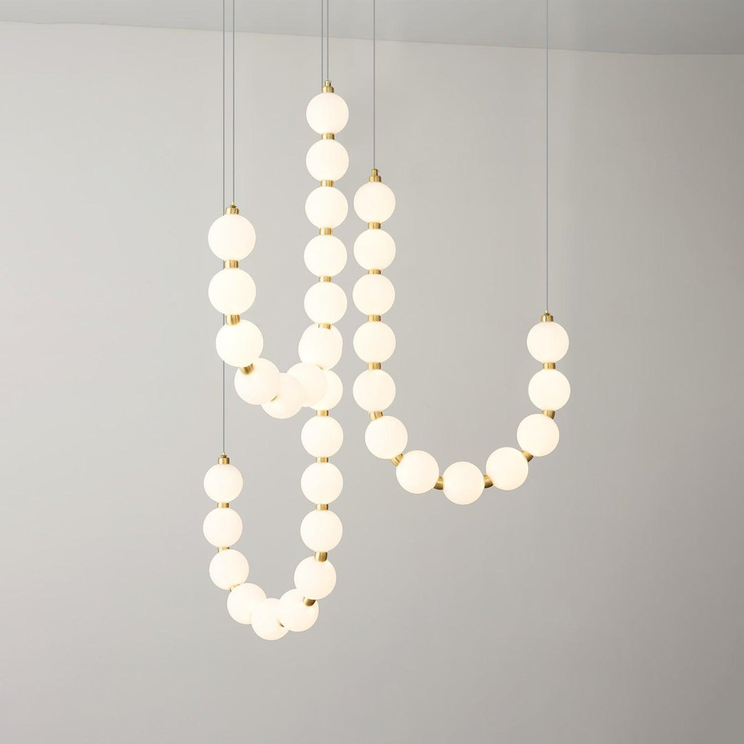 Acrylic Pearl Necklace Chandelier - Vakkerlight