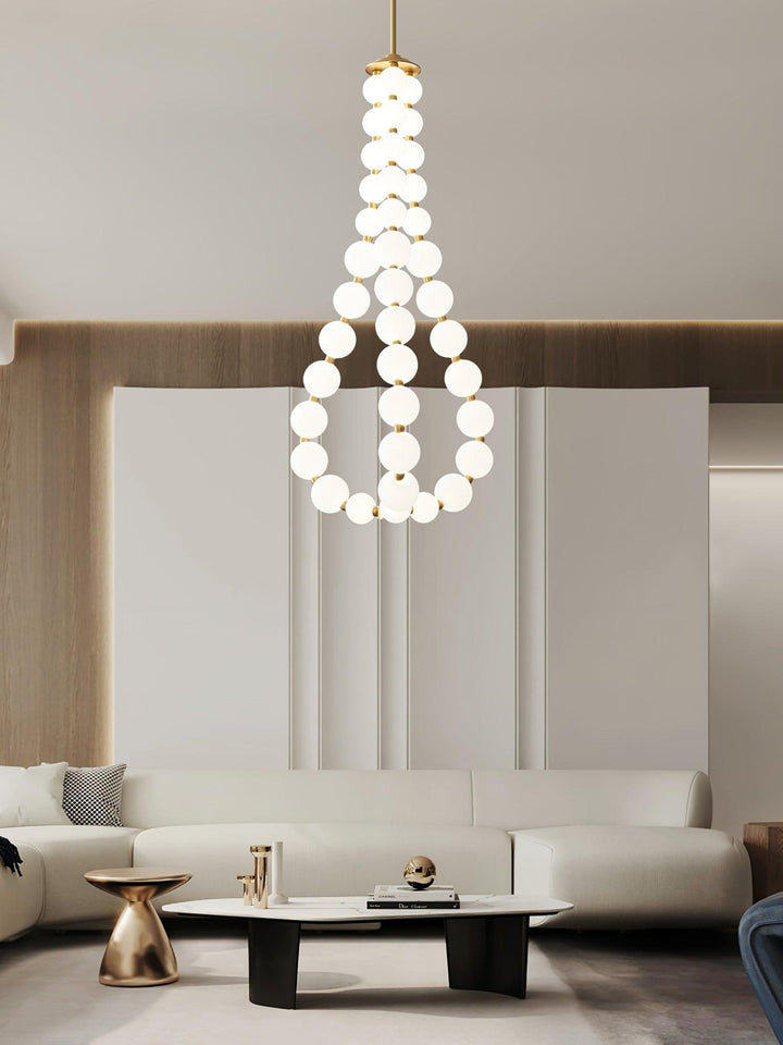 Acrylic Pearl Necklace Chandelier - Vakkerlight