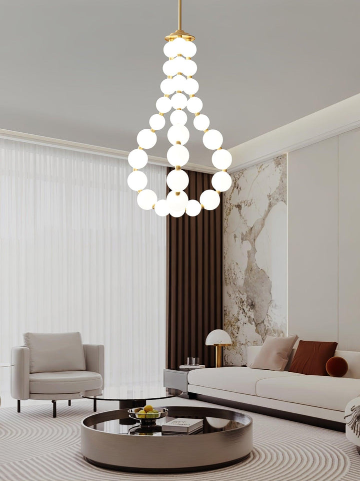 Acrylic Pearl Necklace Chandelier - Vakkerlight