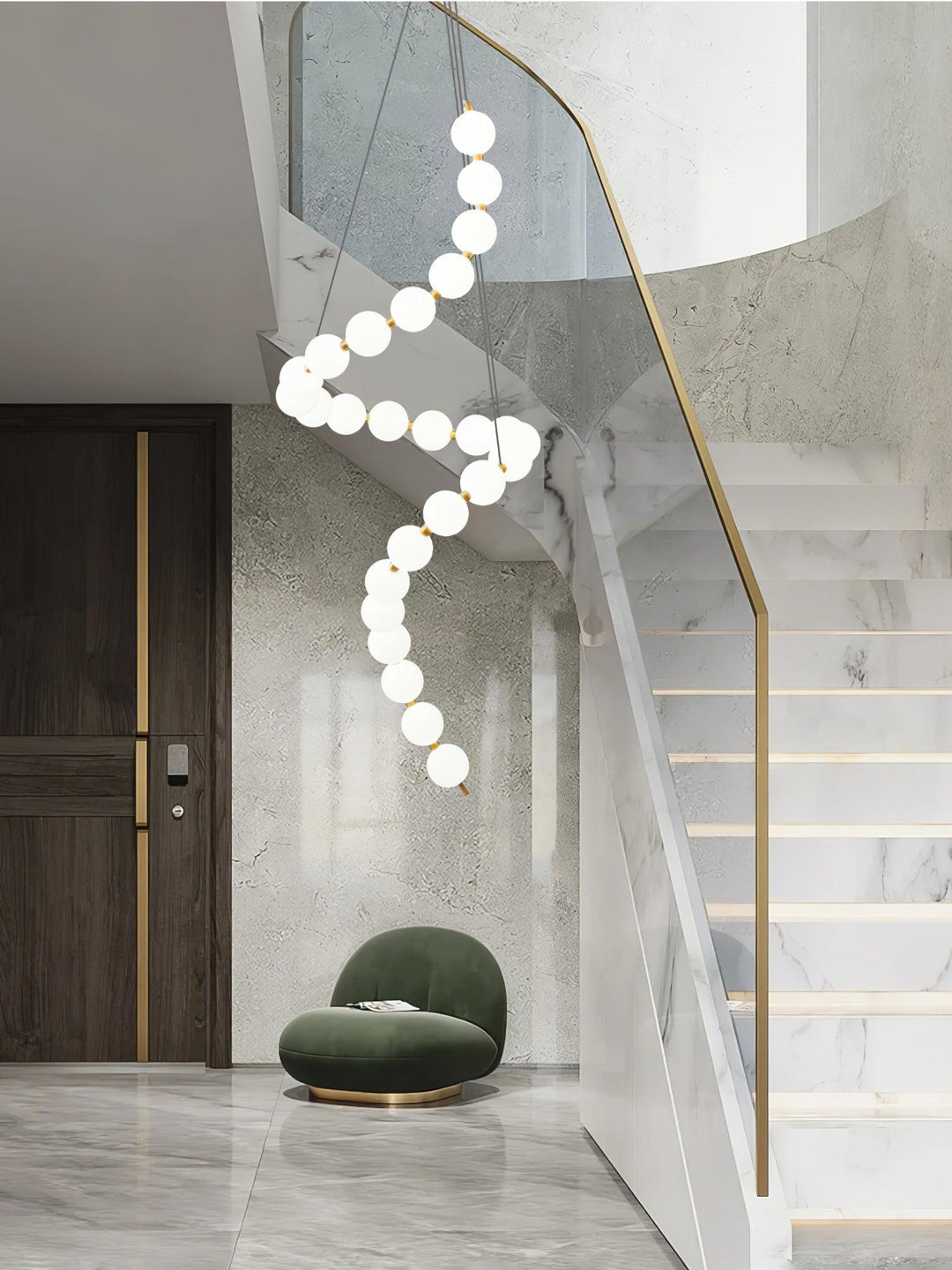 Acrylic Pearl Necklace Chandelier - Vakkerlight