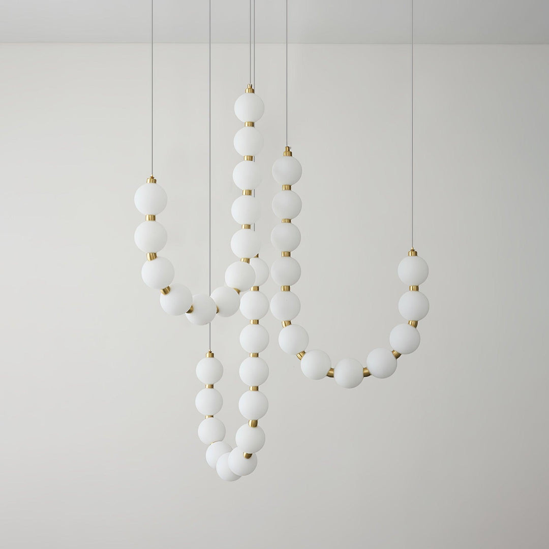 Acrylic Pearl Necklace Chandelier - Vakkerlight