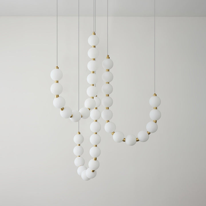 Acrylic Pearl Necklace Chandelier - Vakkerlight