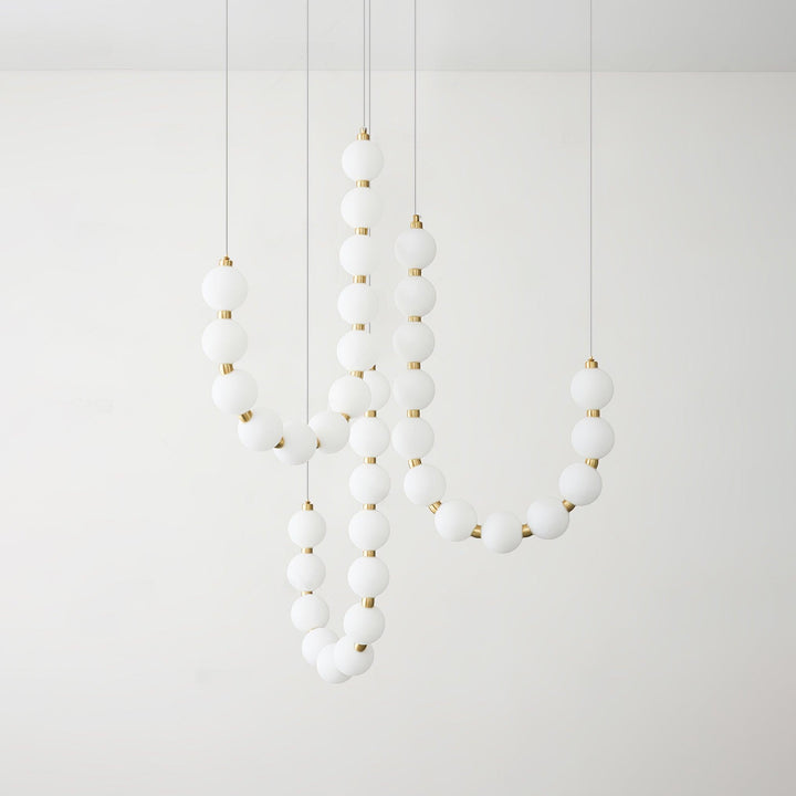 Acrylic Pearl Necklace Chandelier - Vakkerlight