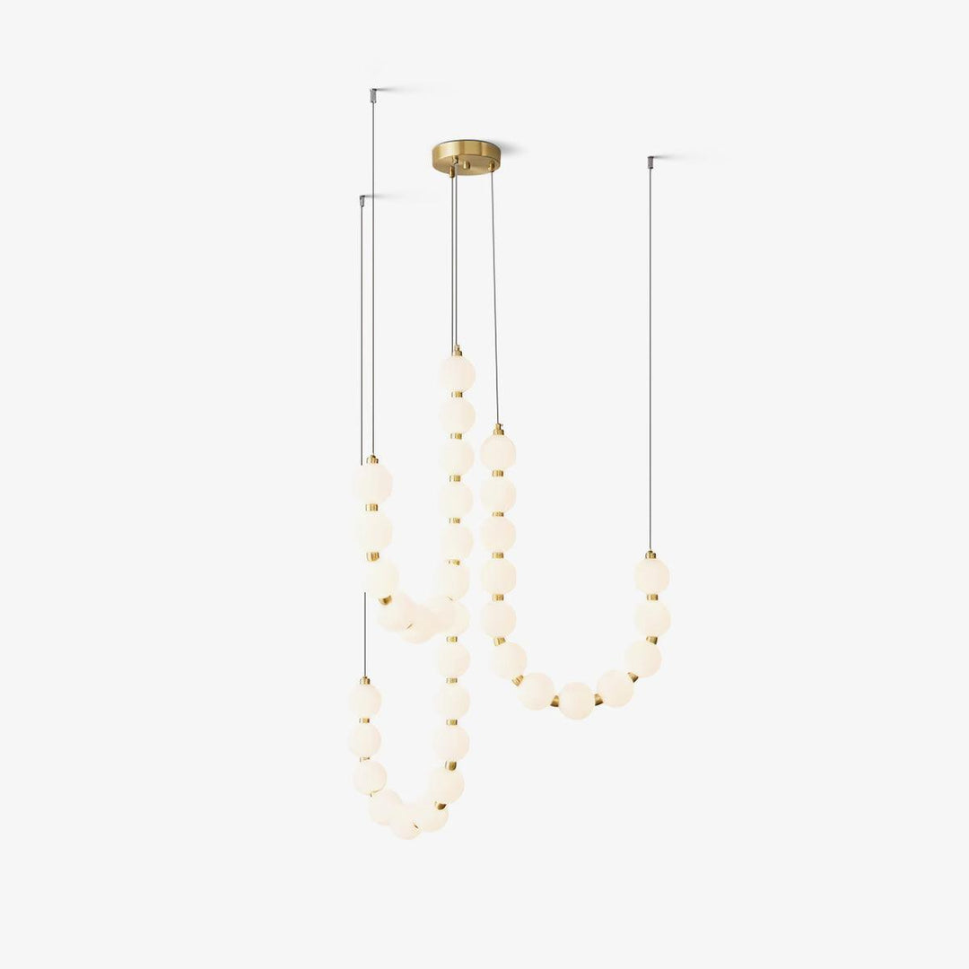 Acrylic Pearl Necklace Chandelier - Vakkerlight