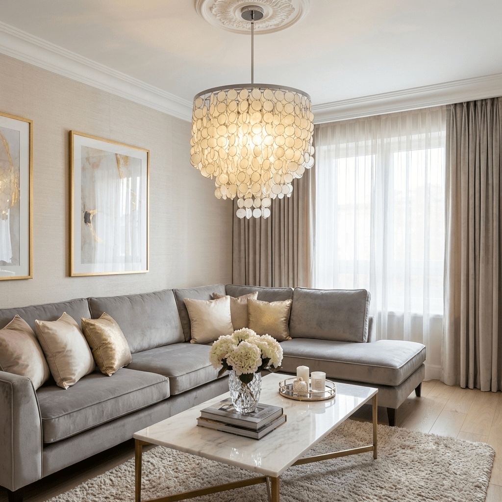 Pearl Shell Chandelier - Vakkerlight