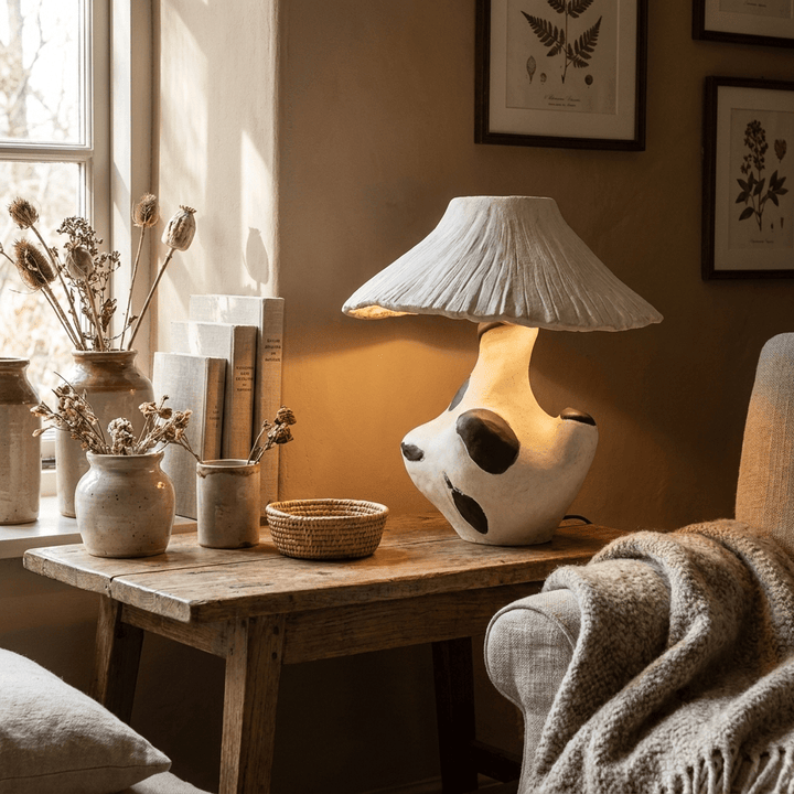 Pebble - Inlay Sculptural Plaster Table Lamp - Vakkerlight