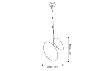 Luminaire suspendu en verre dépoli — Dimension drawings 10