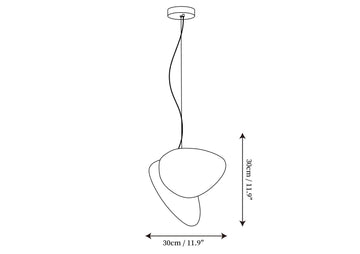 Luminaire suspendu en verre dépoli — Dimension drawings 11