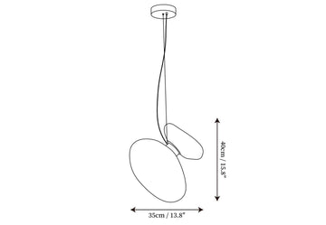 Luminaire suspendu en verre dépoli — Dimension drawings 12