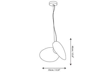 Luminaire suspendu en verre dépoli — Dimension drawings 15