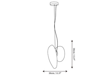 Luminaire suspendu en verre dépoli — Dimension drawings 17