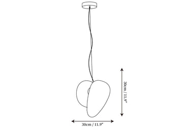 Luminaire suspendu en verre dépoli — Dimension drawings 18