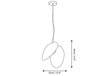 Luminaire suspendu en verre dépoli — Dimension drawings 19