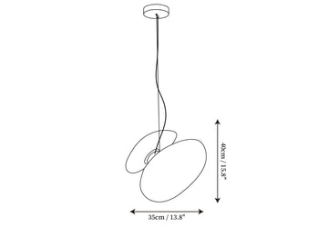 Luminaire suspendu en verre dépoli — Dimension drawings 20