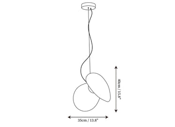 Luminaire suspendu en verre dépoli — Dimension drawings 21