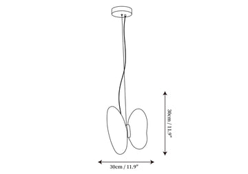Luminaire suspendu en verre dépoli — Dimension drawings 5