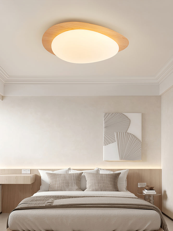 Pebble Walnut Ceiling Light - Vakkerlight