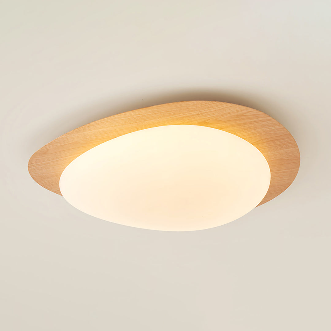 Pebble Walnut Ceiling Light - Vakkerlight