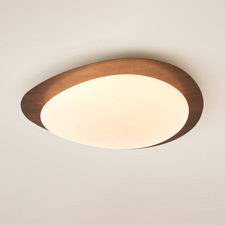 Pebble Walnut Ceiling Light - Vakkerlight