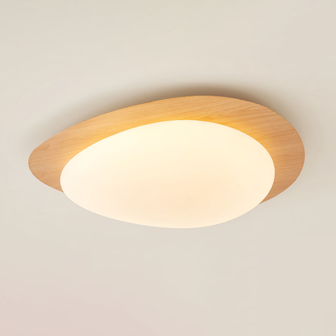 Pebble Walnut Ceiling Light - Vakkerlight