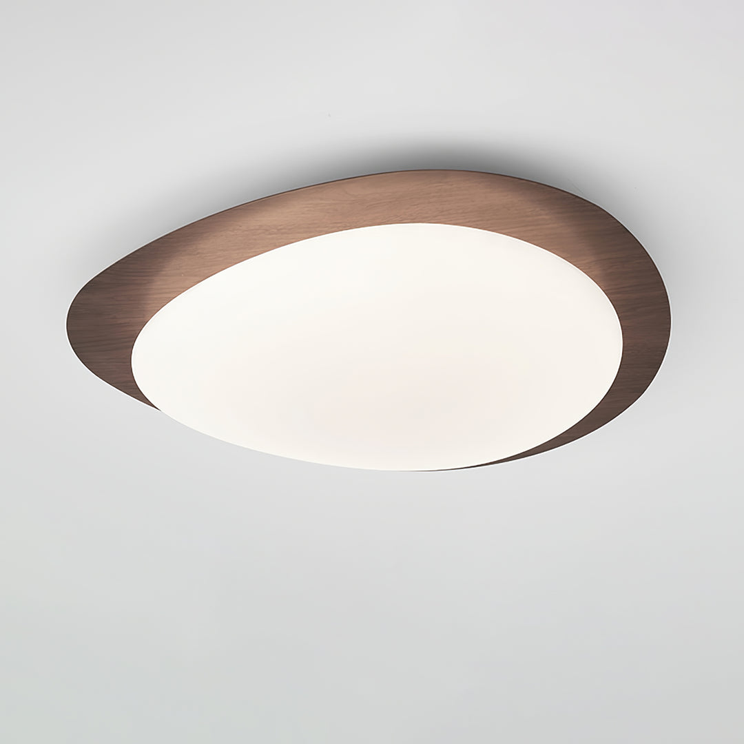 Pebble Walnut Ceiling Light - Vakkerlight