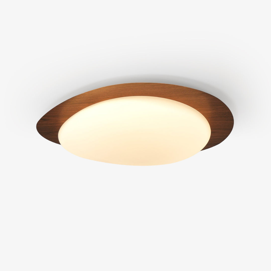 Pebble Walnut Ceiling Light