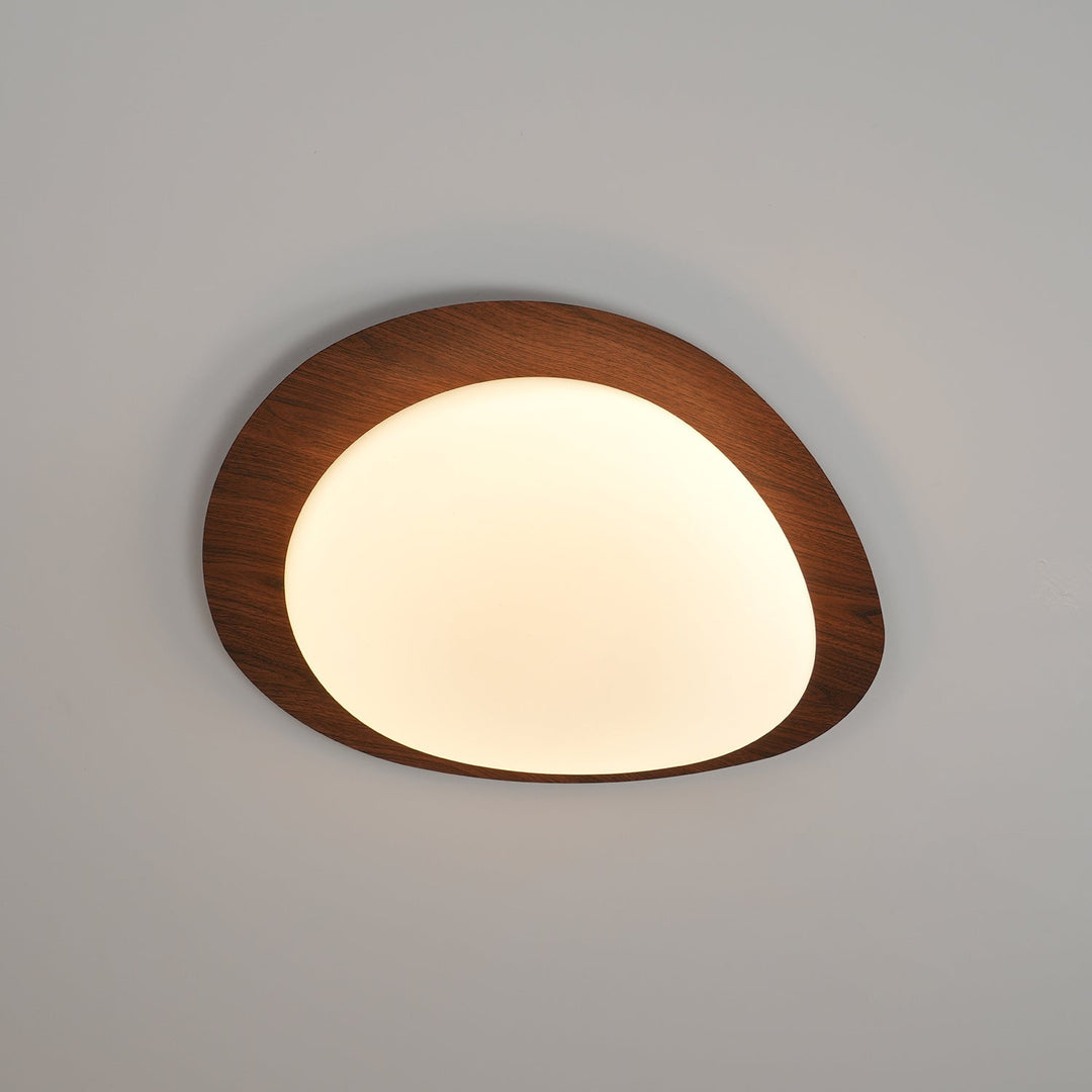 Pebble Walnut Ceiling Light - Vakkerlight