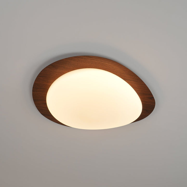 Pebble Walnut Ceiling Light - Vakkerlight