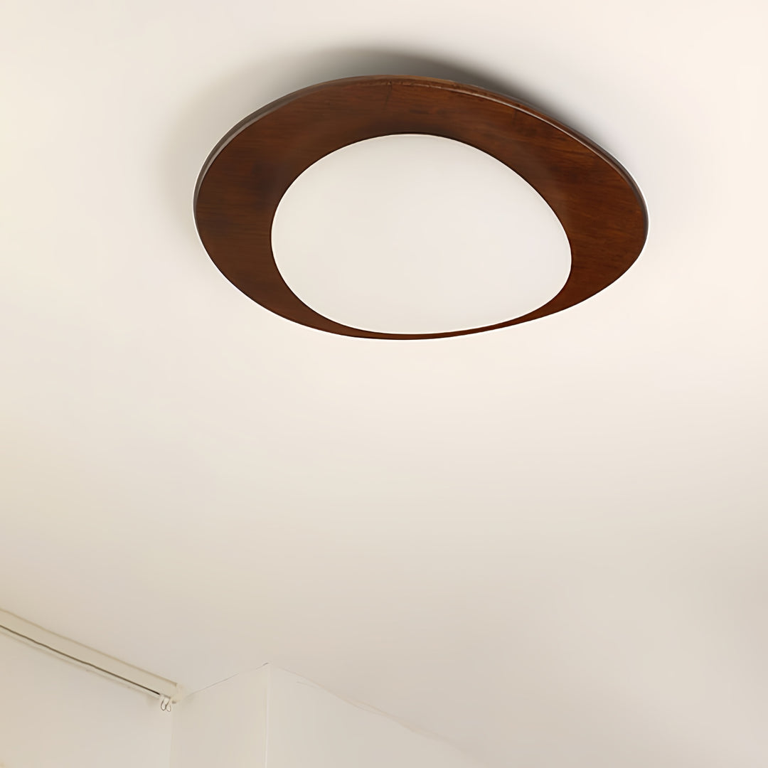 Pebble Walnut Ceiling Light