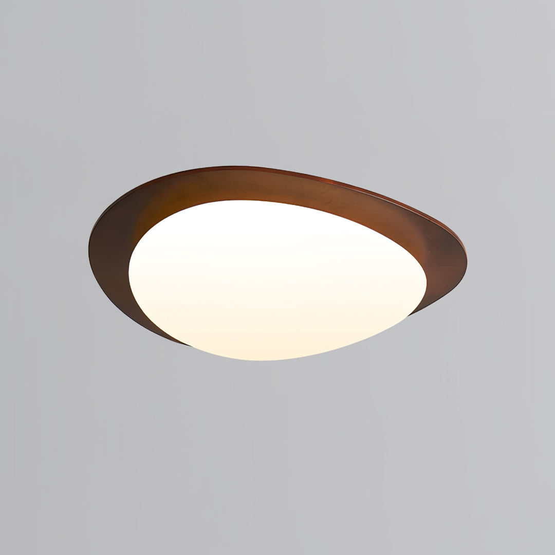 Pebble Walnut Ceiling Light