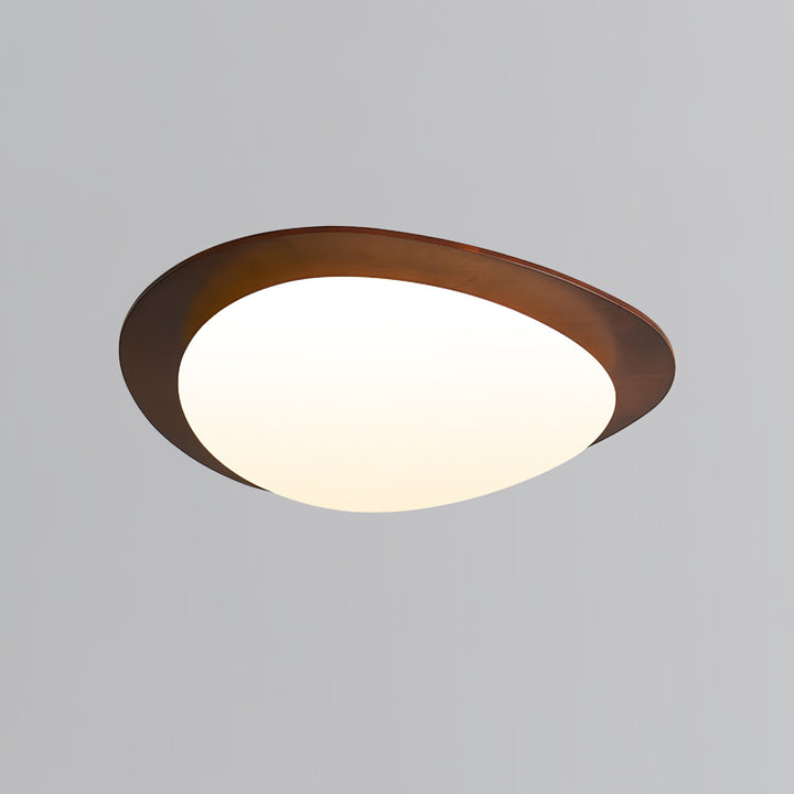 Pebble Walnut Ceiling Light