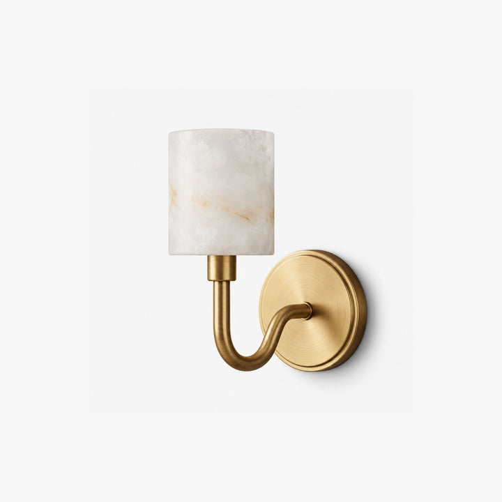 Pellarine Alabaster Cylinder Wall Sconce