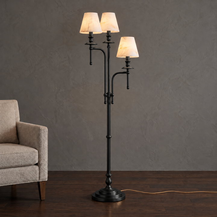Pellisane Alabaster Shade Floor Lamp