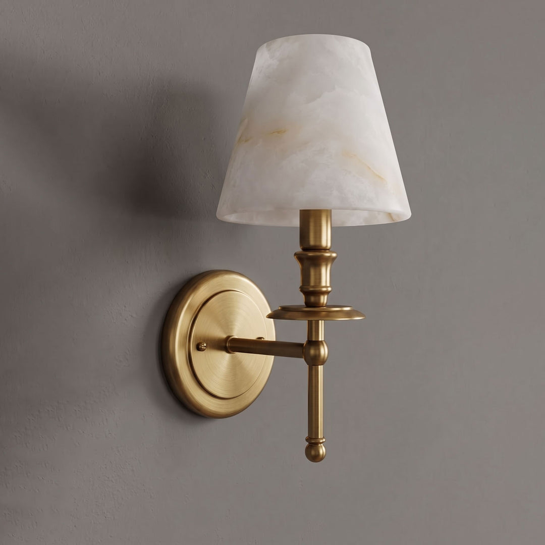 Pellisane Alabaster Shade Wall Sconce