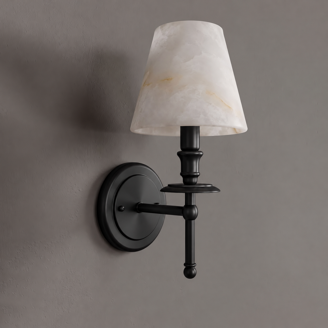 Pellisane Alabaster Shade Wall Sconce
