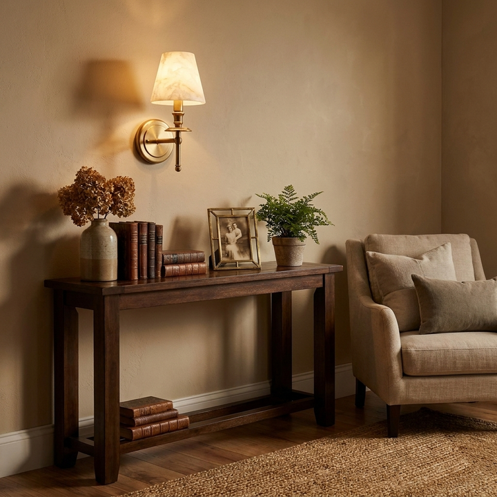 Pellisane Alabaster Shade Wall Sconce