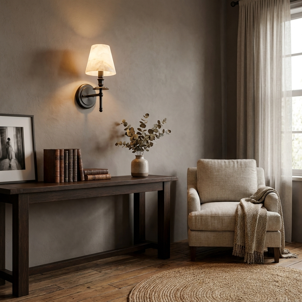 Pellisane Alabaster Shade Wall Sconce