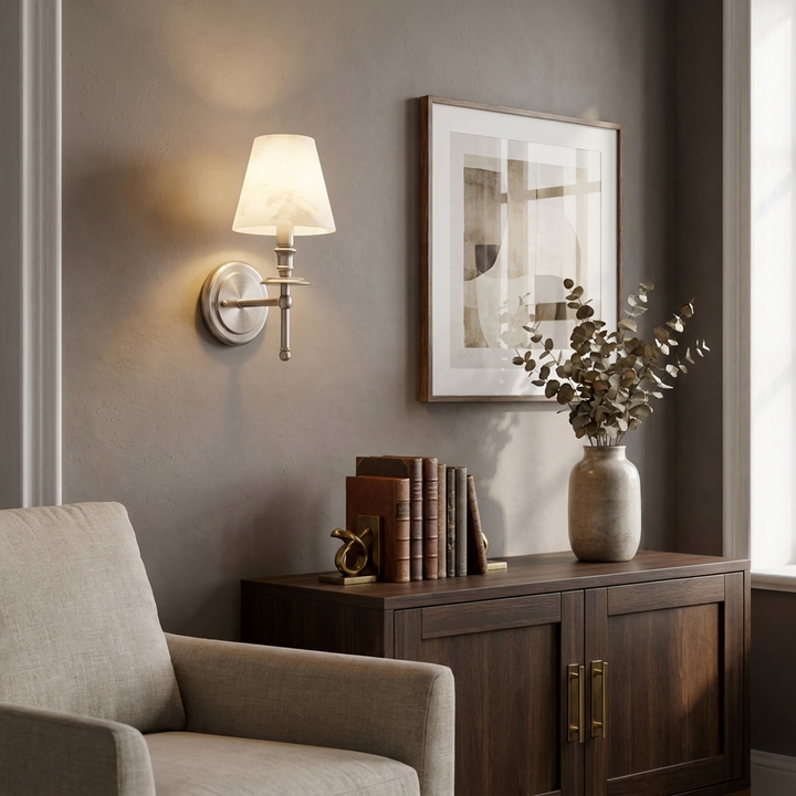 Pellisane Alabaster Shade Wall Sconce