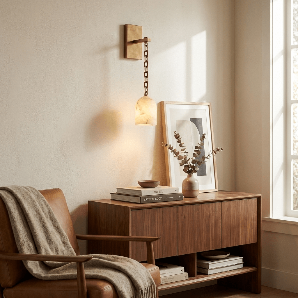 Pendulum Alabaster Wall Sconce - Vakkerlight