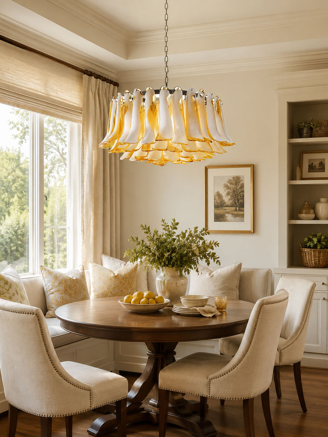 Petal Amber Glass Chandelier - Vakkerlight