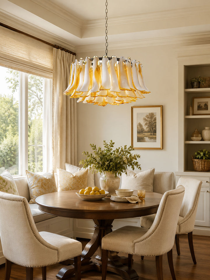 Petal Amber Glass Chandelier - Vakkerlight