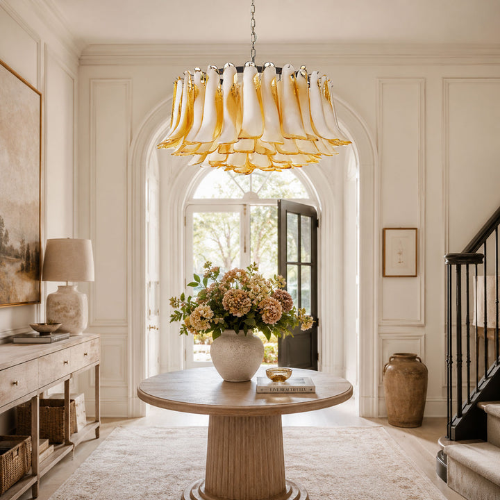 Petal Amber Glass Chandelier - Vakkerlight