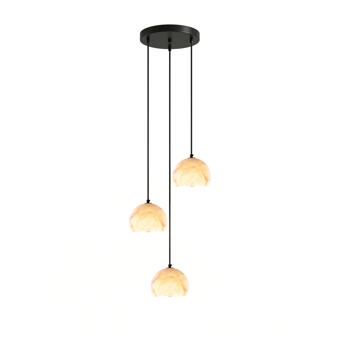 Petal Alabaster Dome Staircase Chandelier - Vakkerlight