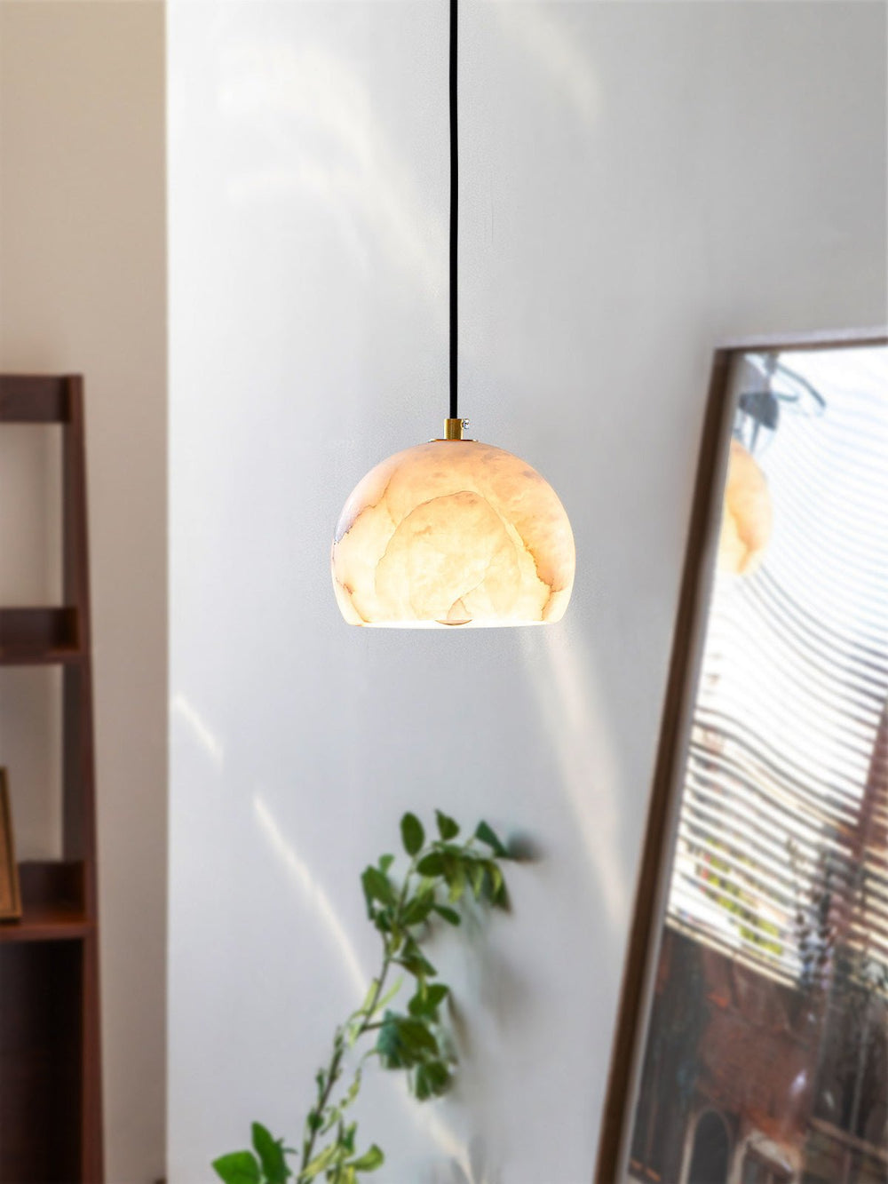 Petal Alabaster Dome Staircase Chandelier - Vakkerlight