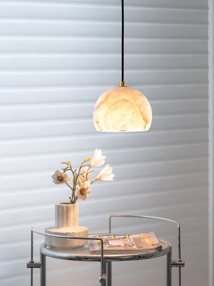 Petal Alabaster Dome Staircase Chandelier - Vakkerlight