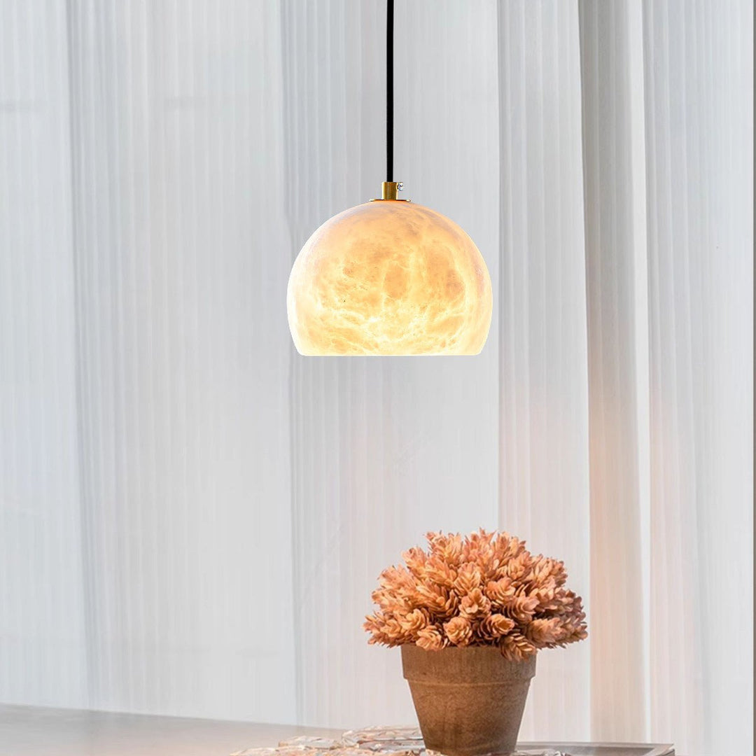 Petal Alabaster Dome Staircase Chandelier - Vakkerlight