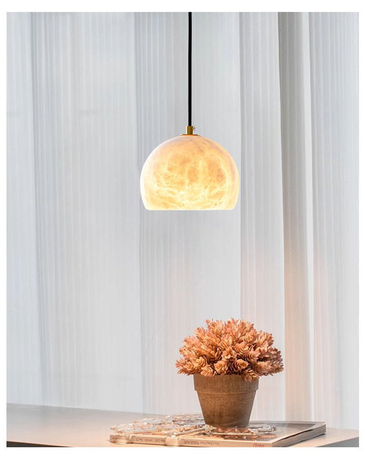 Petal Alabaster Dome Staircase Chandelier - Vakkerlight