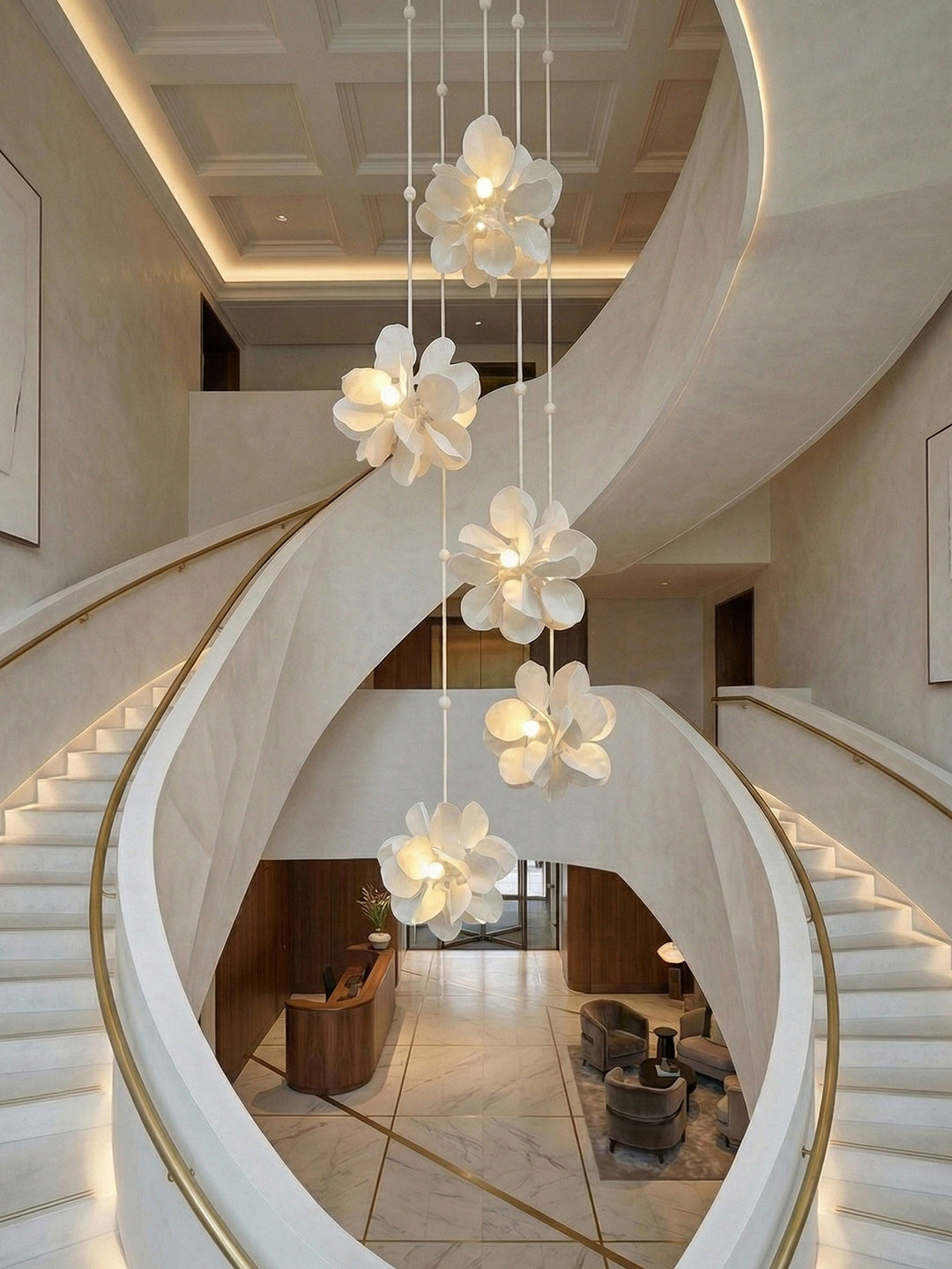 Petal Cascade Multi-Light Chandelier - Vakkerlight