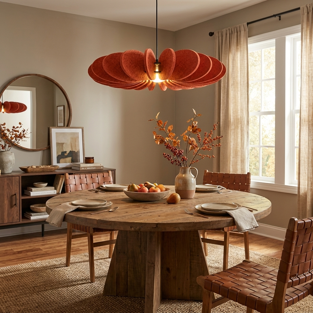 Petal Disc Acoustic Felt Pendant Lamp